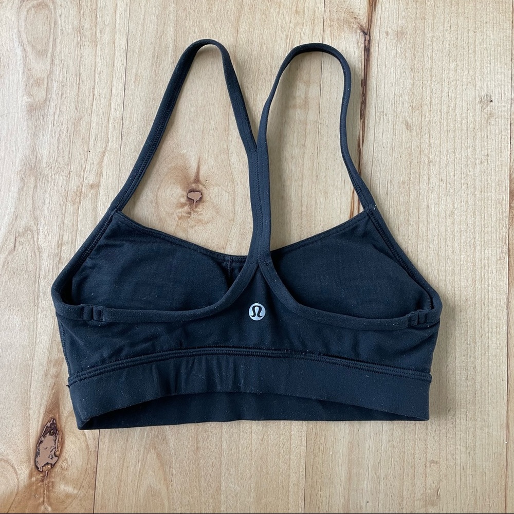 lululemon Flow Y Bra, size 2 in black - Picture 3 of 3